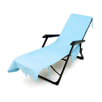 Sunny Lounger Towel | Quick - Dry, Portable with Pockets - Hartwella