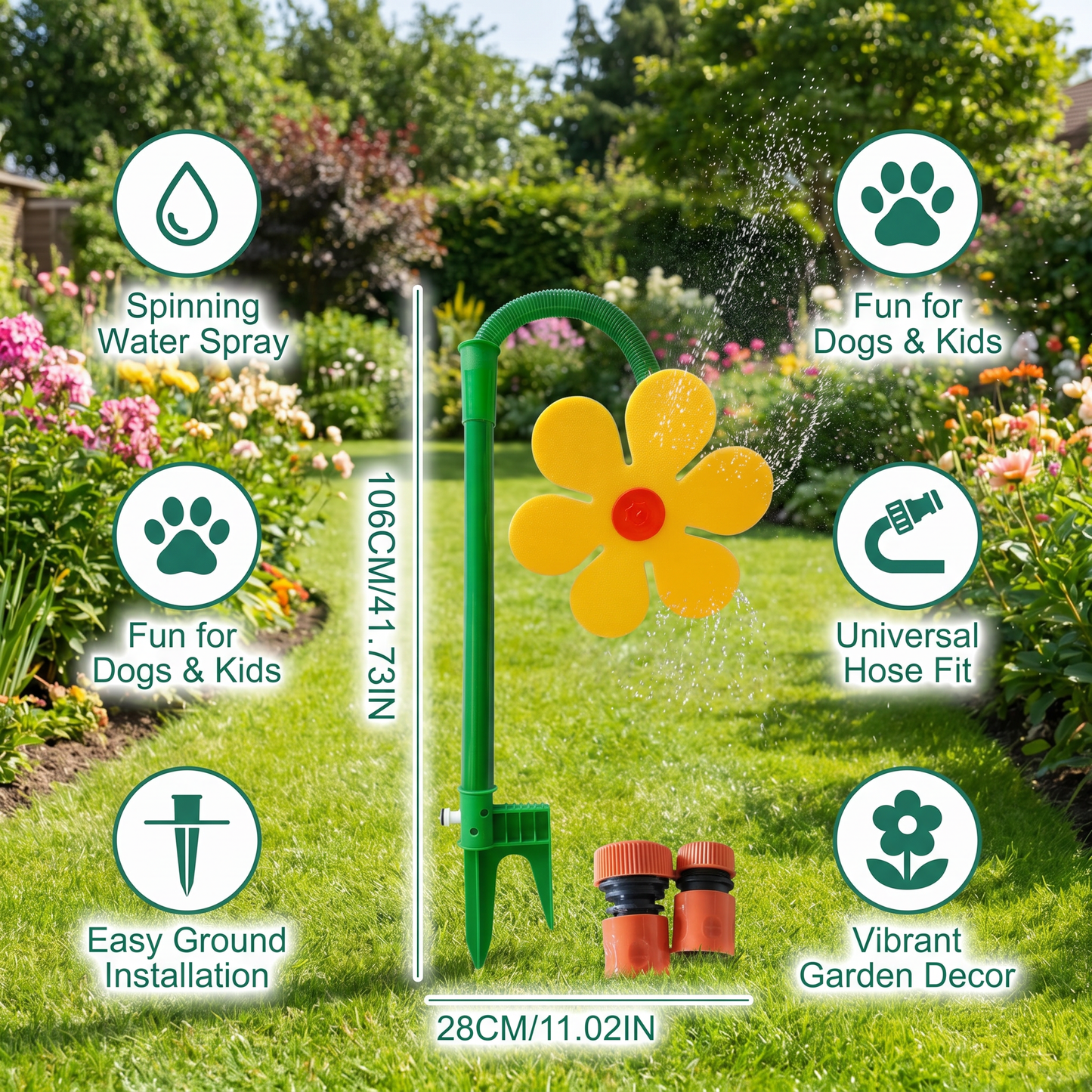 Sunny Sprinkler | Fun Water Play for Dogs - Hartwella