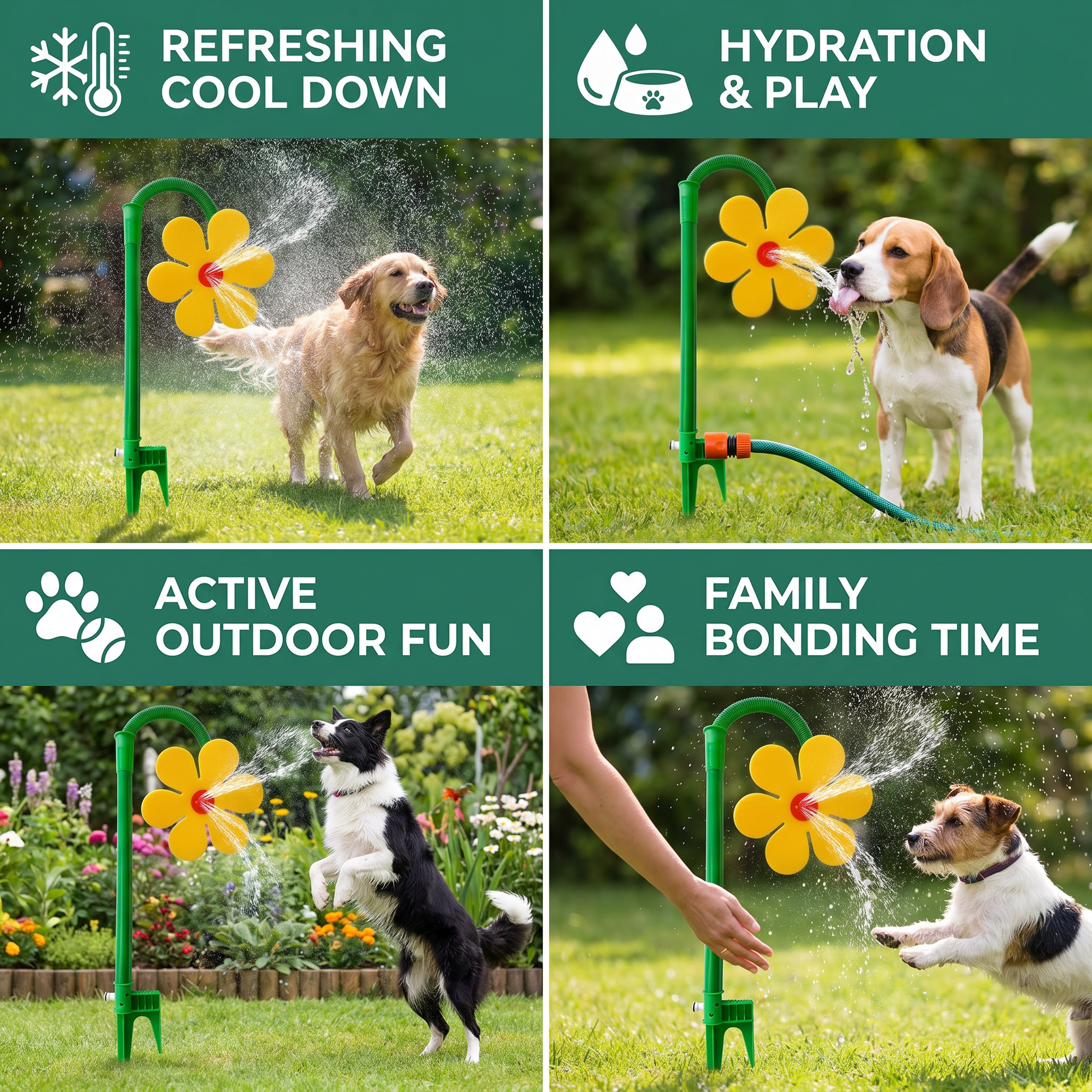 Sunny Sprinkler | Fun Water Play for Dogs - Hartwella