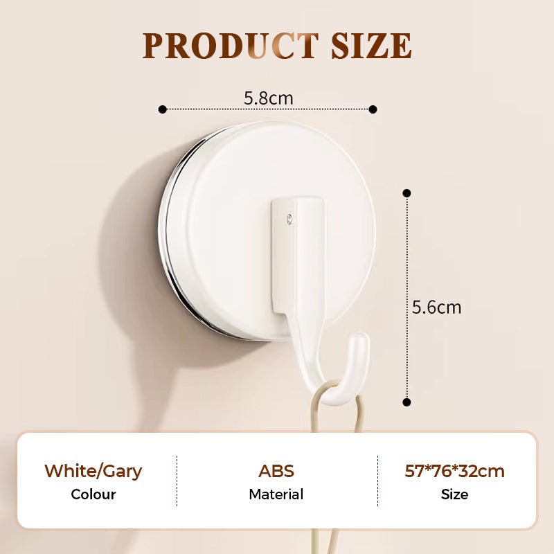 Supa Suction Cup Hook | No - Drill, Reusable for Shower and Home - Hartwella