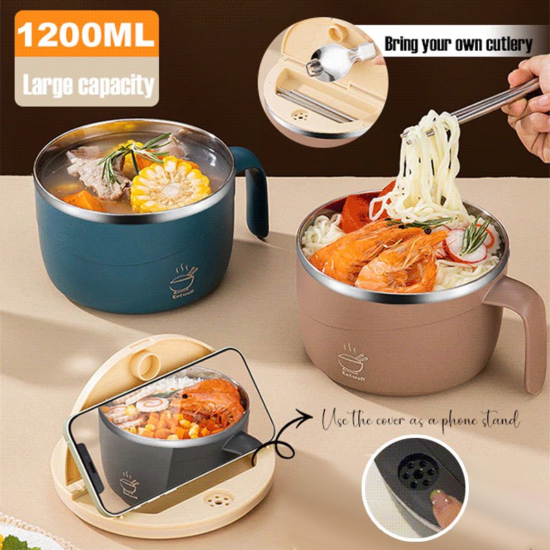 Sura Instant Noodle Bowl | 304 Stainless Steel, Large Capacity - Hartwella