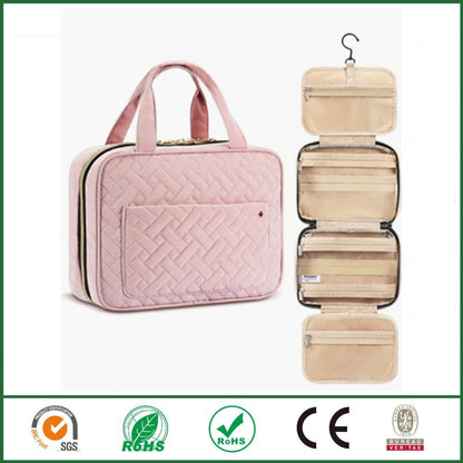 Talia Travel Toiletry Bag | Compact, Waterproof with Hanging Hook - Hartwella