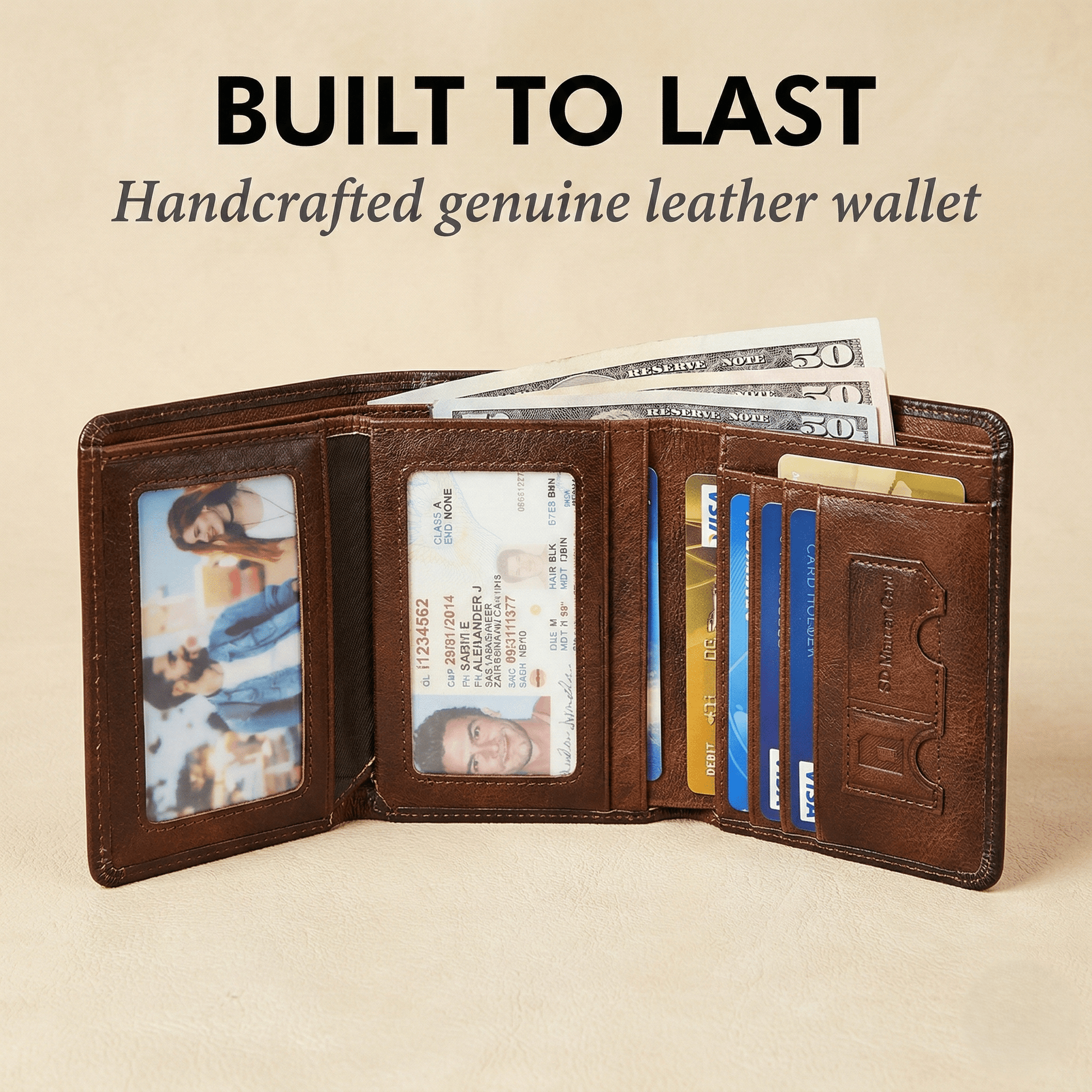 Tannery Wallet | Handmade Genuine Leather, RFID - Blocking - Hartwella