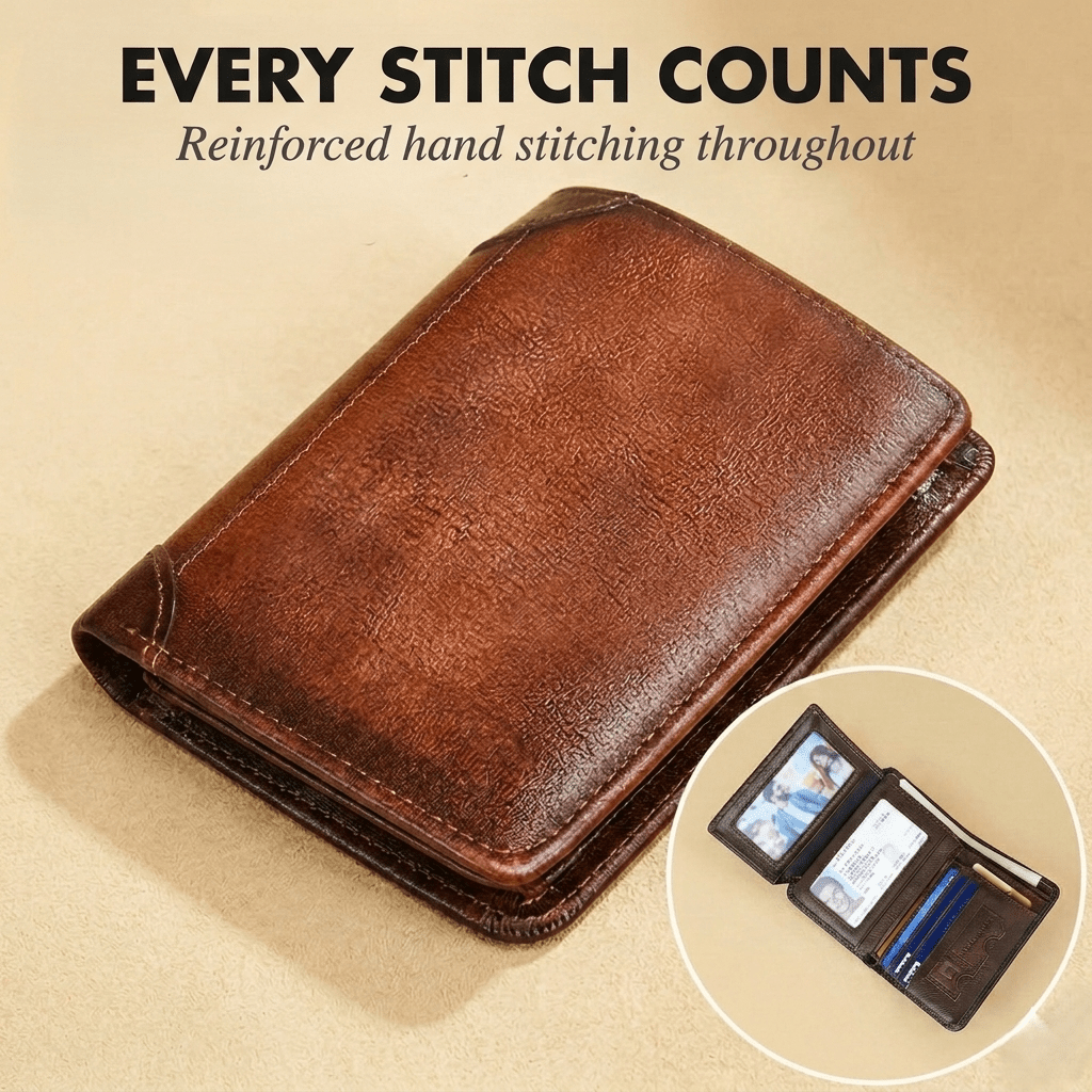 Tannery Wallet | Handmade Genuine Leather, RFID - Blocking - Hartwella