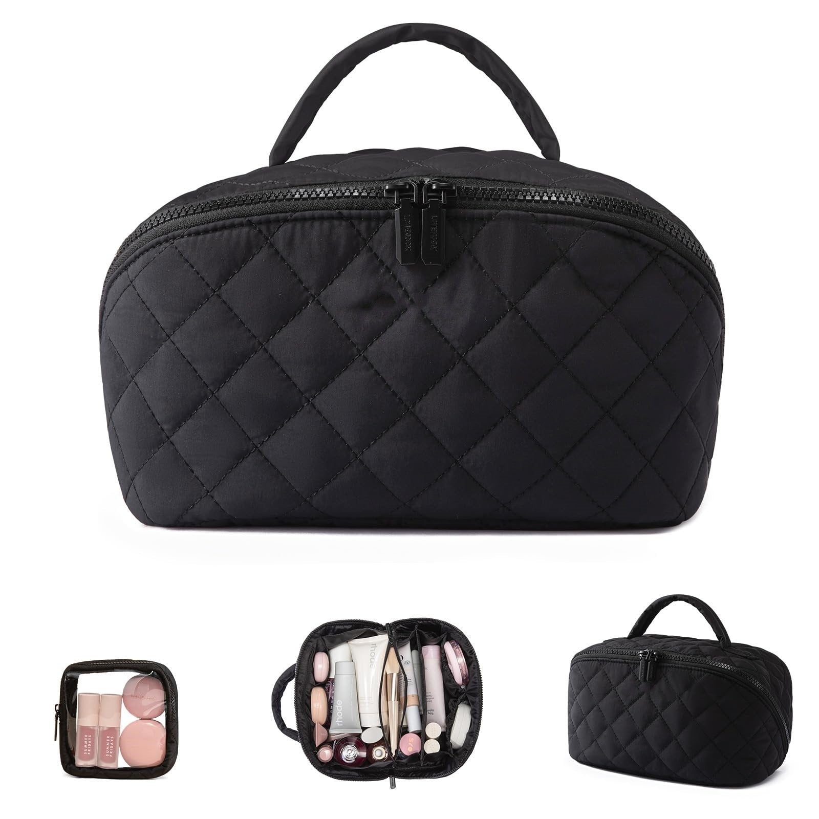 Tara Travel Makeup Bag | 180° Lay - Flat Design, Waterproof - Hartwella