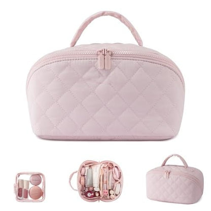 Tara Travel Makeup Bag | 180° Lay - Flat Design, Waterproof - Hartwella