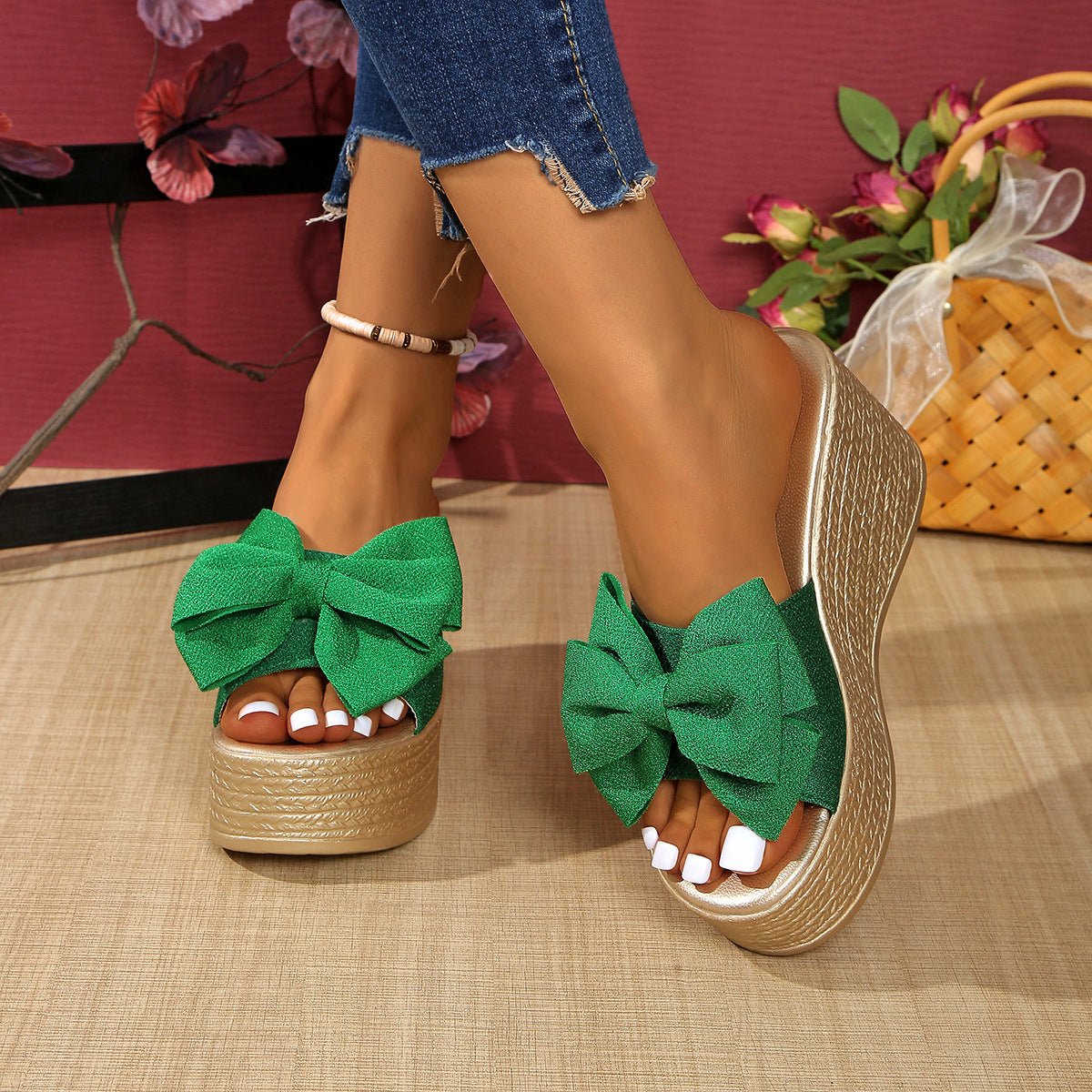 Taylor Wedge Sandals | Black Platform, Comfortable Design for Women - Hartwella