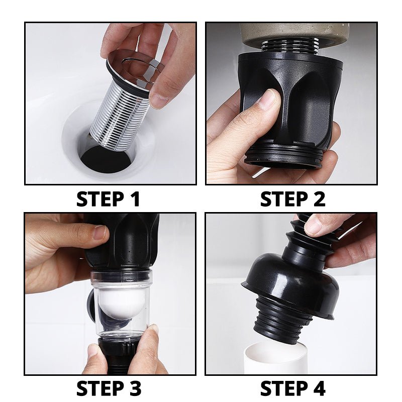 Telo Drain Pipe | Anti - Odor, Easy Installation, Stainless Steel - Hartwella