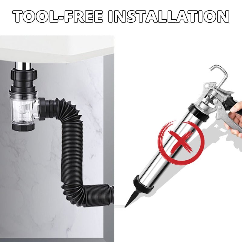 Telo Drain Pipe | Anti - Odor, Easy Installation, Stainless Steel - Hartwella