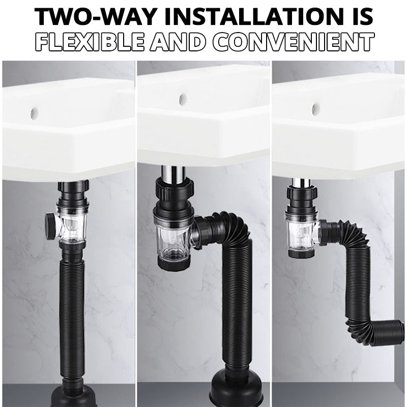 Telo Drain Pipe | Anti - Odor, Easy Installation, Stainless Steel - Hartwella