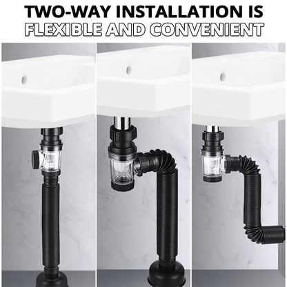 Telo Drain Pipe | Anti - Odor, Easy Installation, Stainless Steel - Hartwella