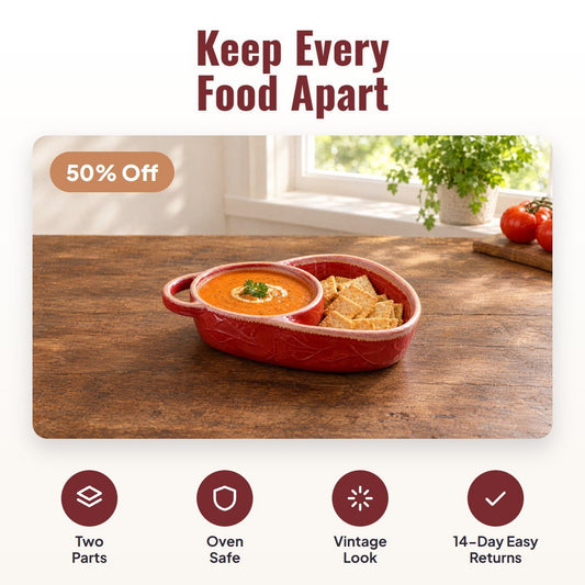 Terravo™ Divided Ceramic Baking Dish - Hartwella
