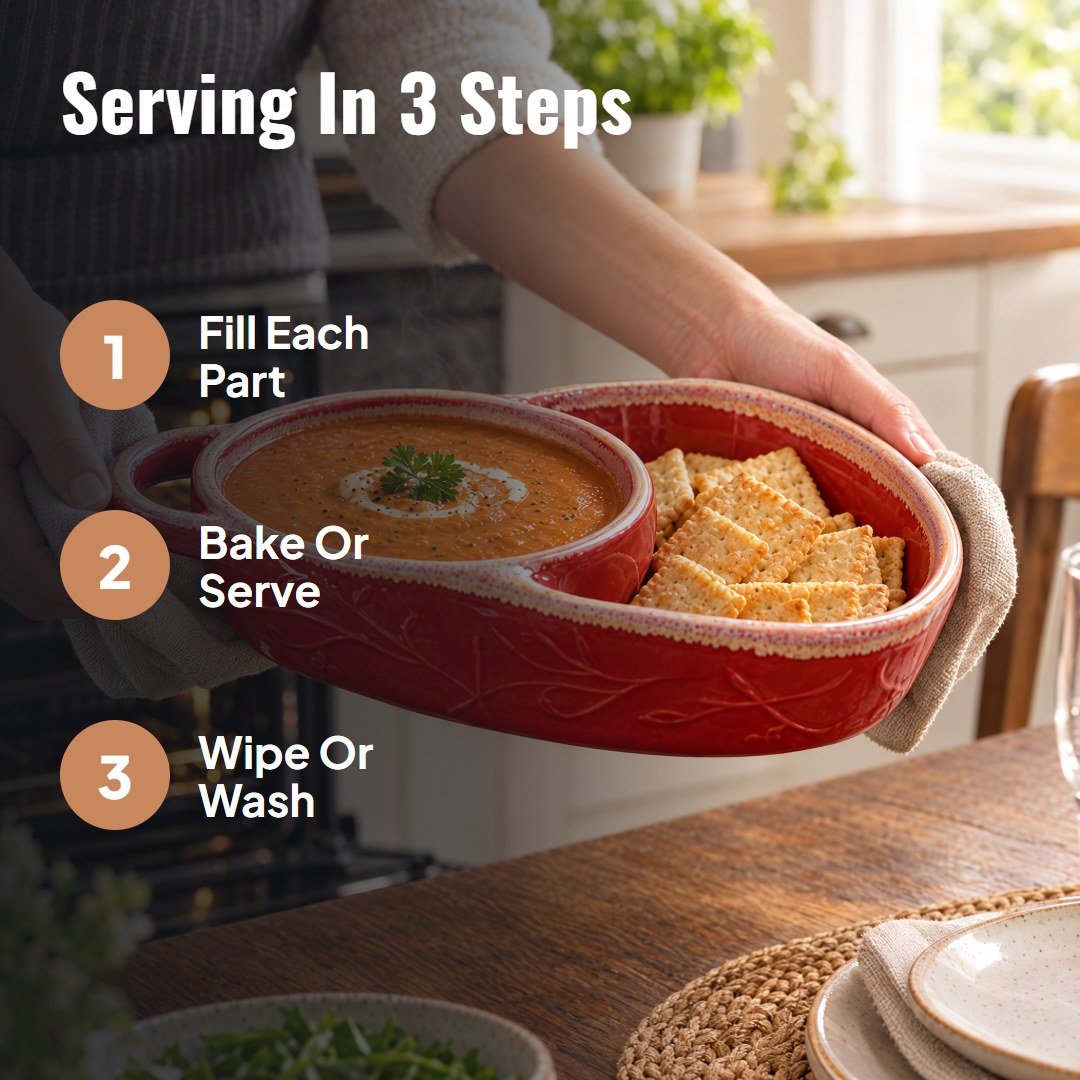 Terravo™ Divided Ceramic Baking Dish