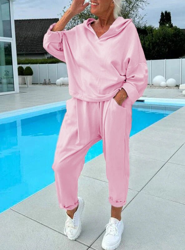 Tina Hoodie Set Women | Comfortable Sweatshirt and Sweatpants Ensemble - Hartwella
