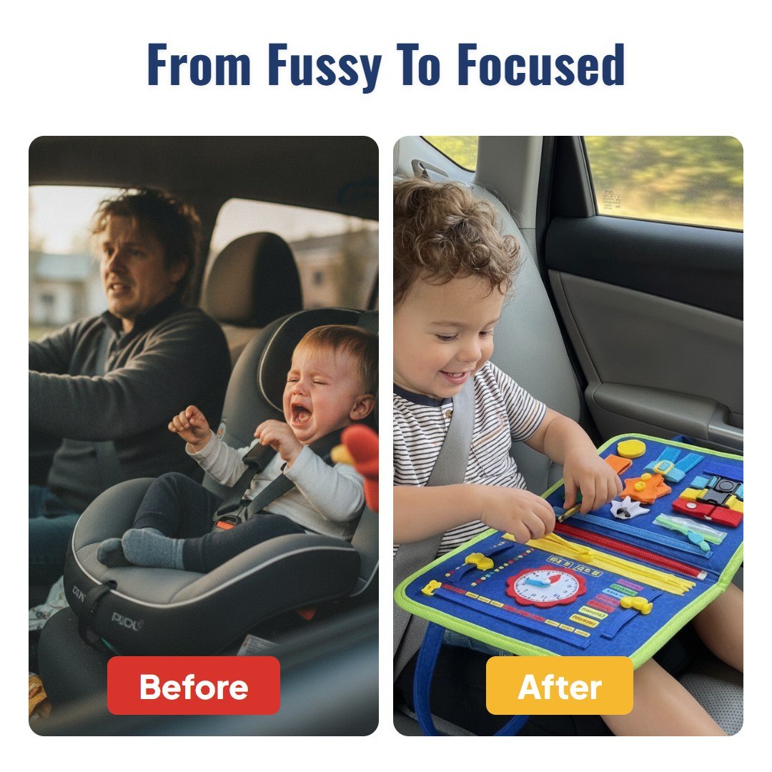 Tinkla™ Montessori Busy Board for Toddlers