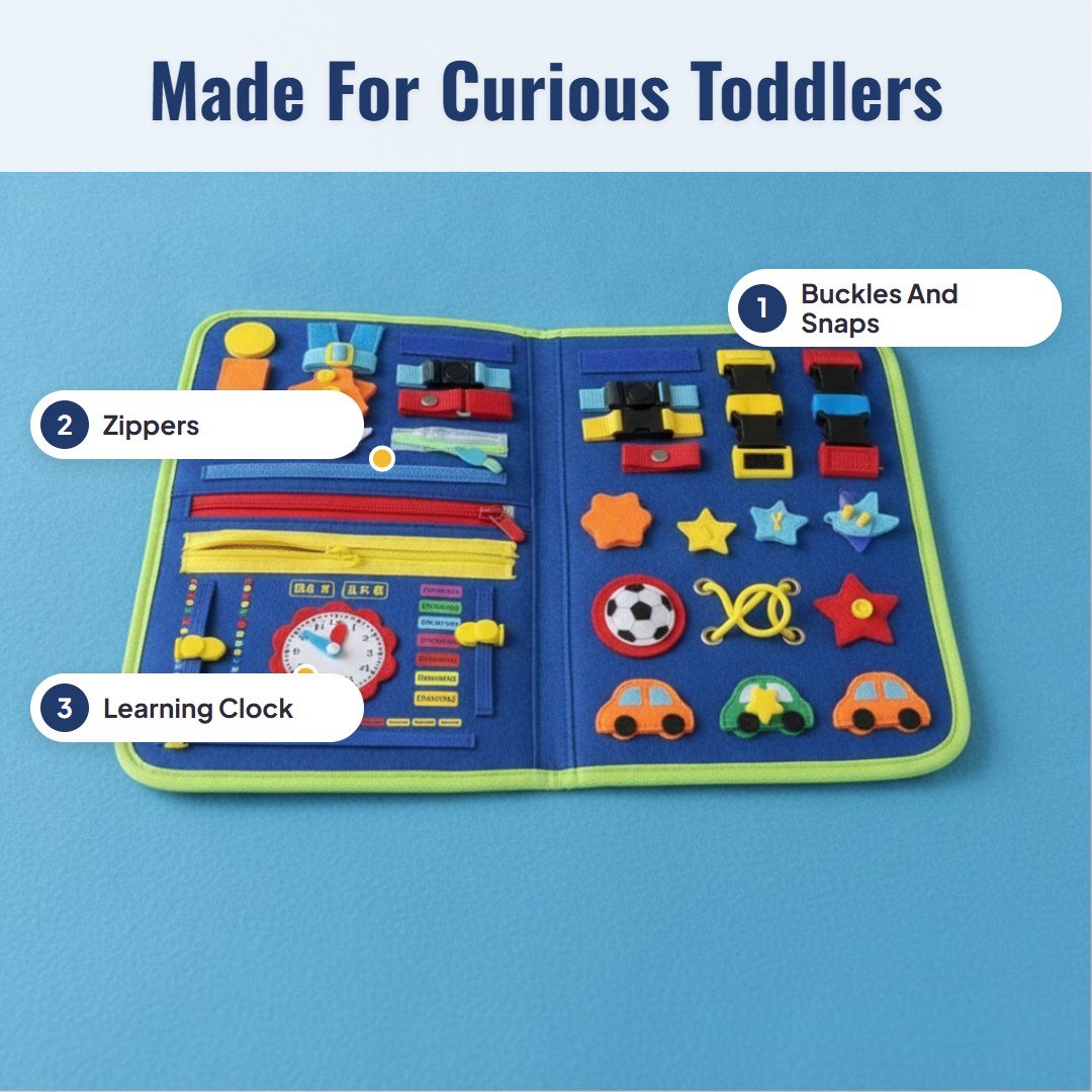Tinkla™ Montessori Busy Board for Toddlers - Hartwella