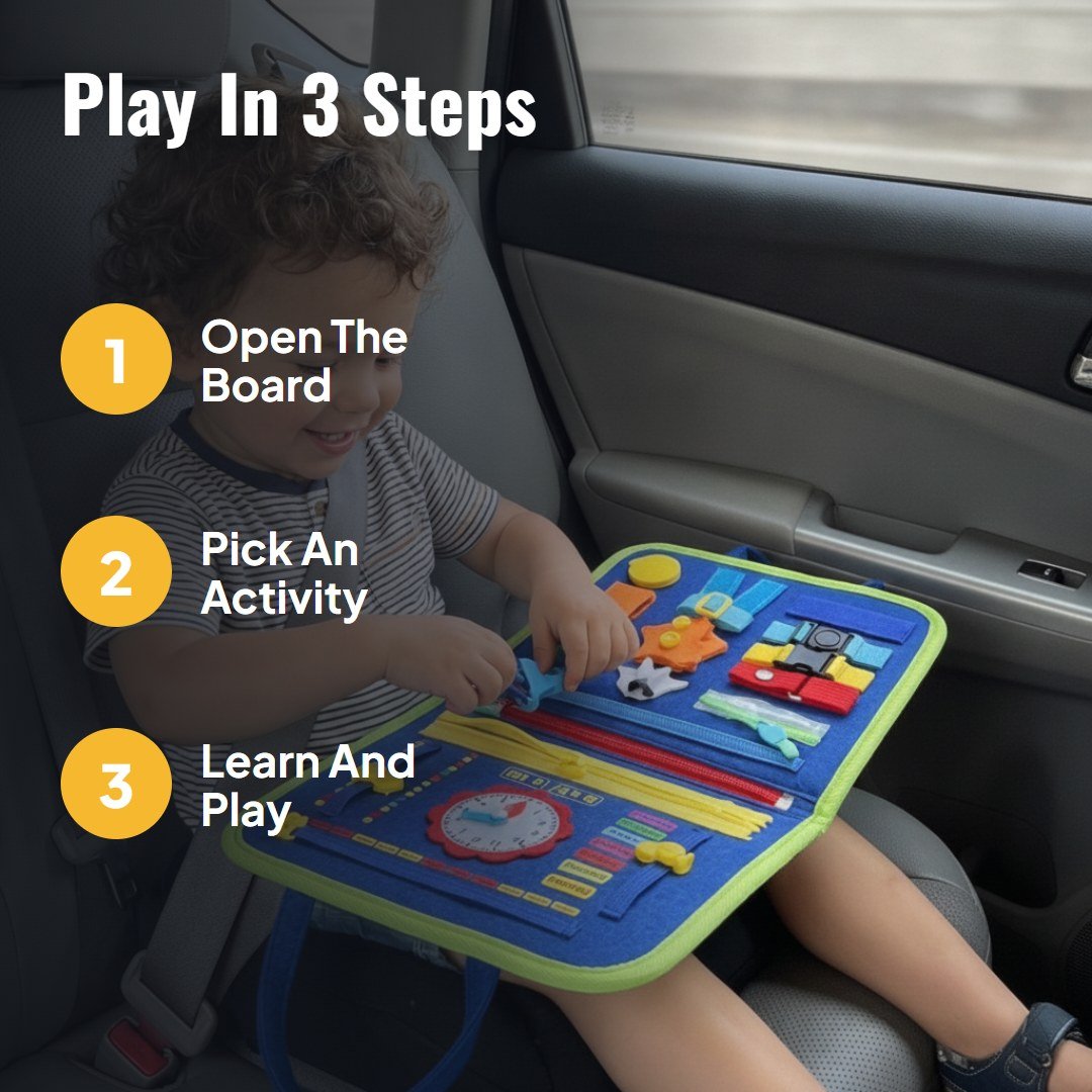 Tinkla™ Montessori Busy Board for Toddlers - Hartwella