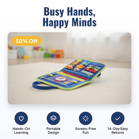 Tinkla™ Montessori Busy Board for Toddlers - Hartwella