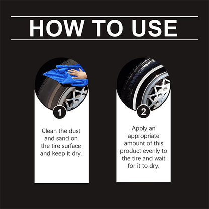 Tire Revive Wax | Restores Deep Black Gloss, UV Protection - Hartwella