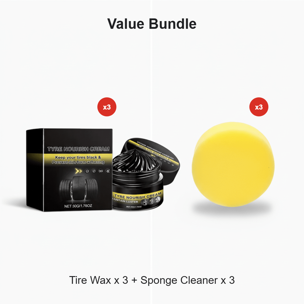 Tire Revive Wax | Restores Deep Black Gloss, UV Protection - Hartwella
