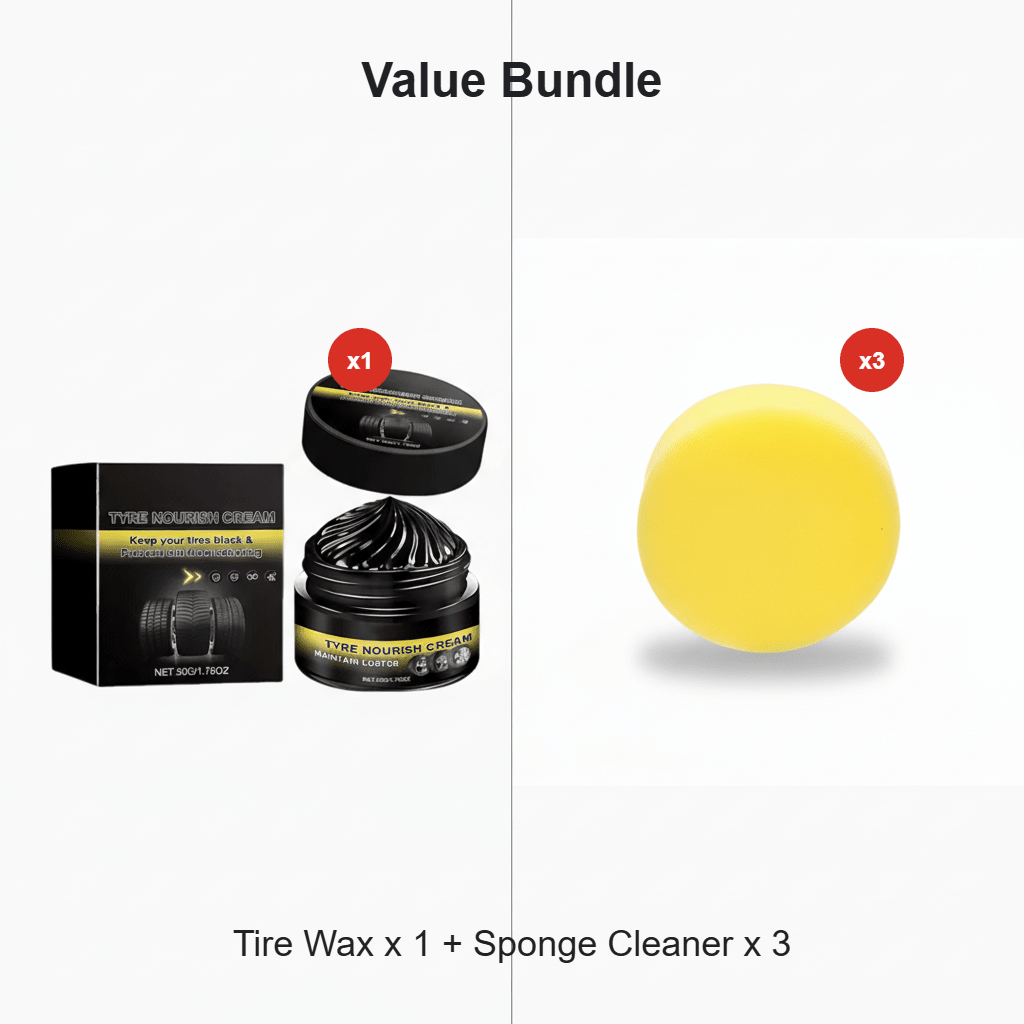 Tire Revive Wax | Restores Deep Black Gloss, UV Protection - Hartwella