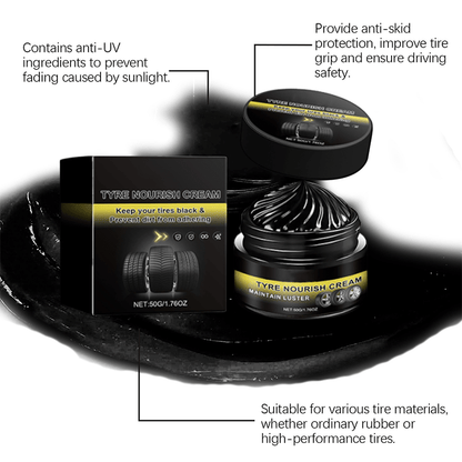 Tire Revive Wax | Restores Deep Black Gloss, UV Protection - Hartwella