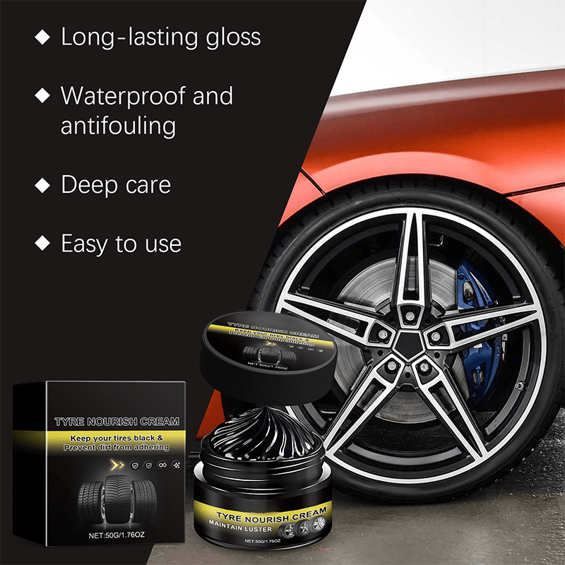 Tire Revive Wax | Restores Deep Black Gloss, UV Protection - Hartwella
