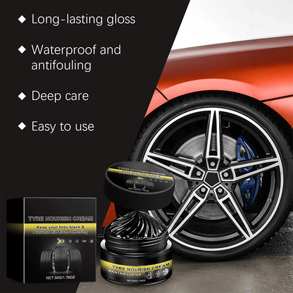 Tire Revive Wax | Restores Deep Black Gloss, UV Protection - Hartwella