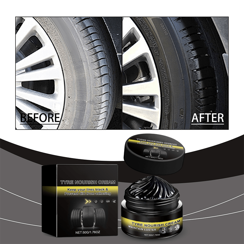 Tire Revive Wax | Restores Deep Black Gloss, UV Protection - Hartwella