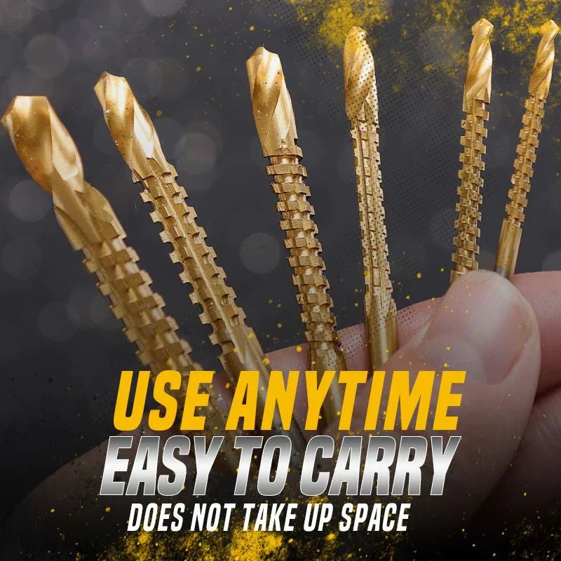 Titan Drill Bit Set | High - Speed Steel, Titanium - Coated - Hartwella