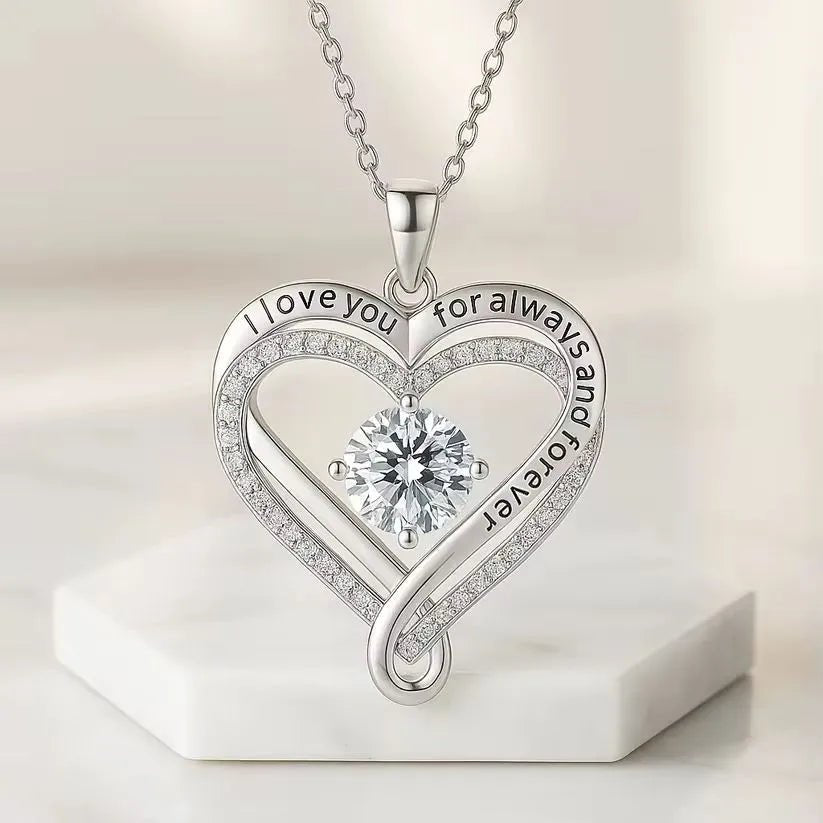 Toma Heart Necklace | S925 Sterling Silver, Adjustable Chain - Hartwella