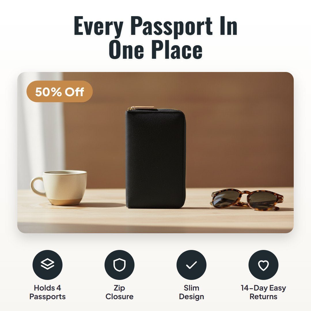 Travelo™ Family Passport Holder for 4 - Hartwella