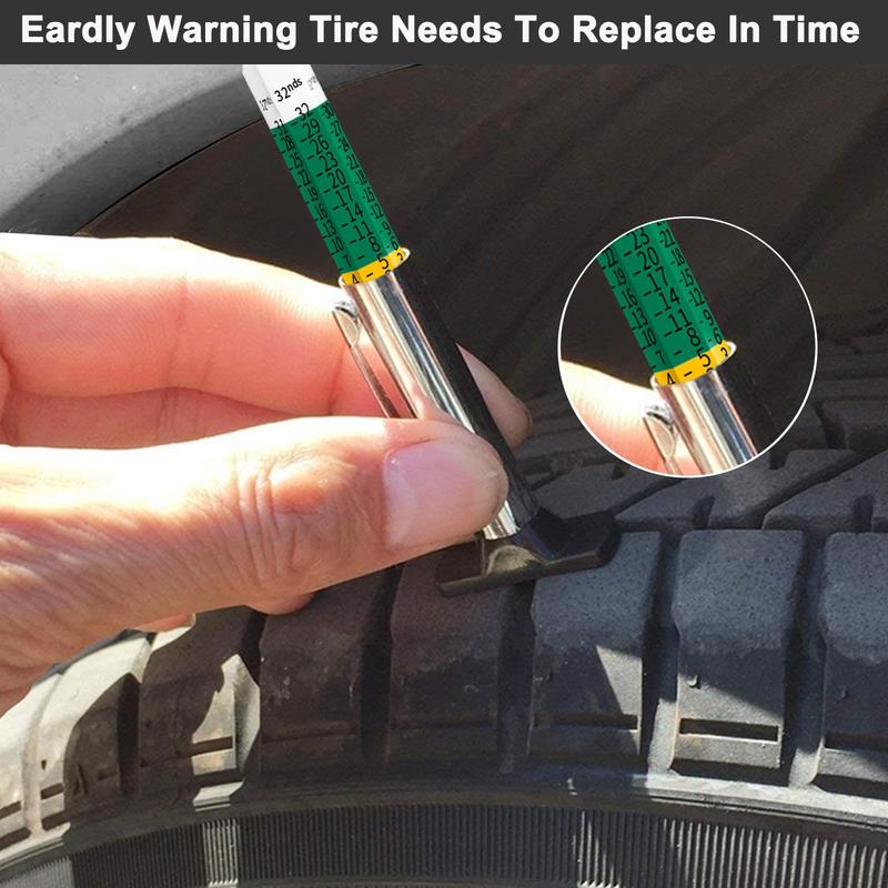 TreadMaster Tire Depth Checker | Dual Scale Measurement - Hartwella