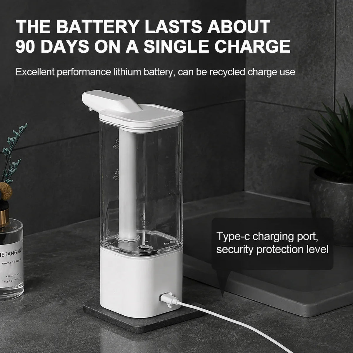 Trek Automatic Soap Dispenser | Touchless, Sensor-Activated, Kitchen & Bathroom Use - Hartwella