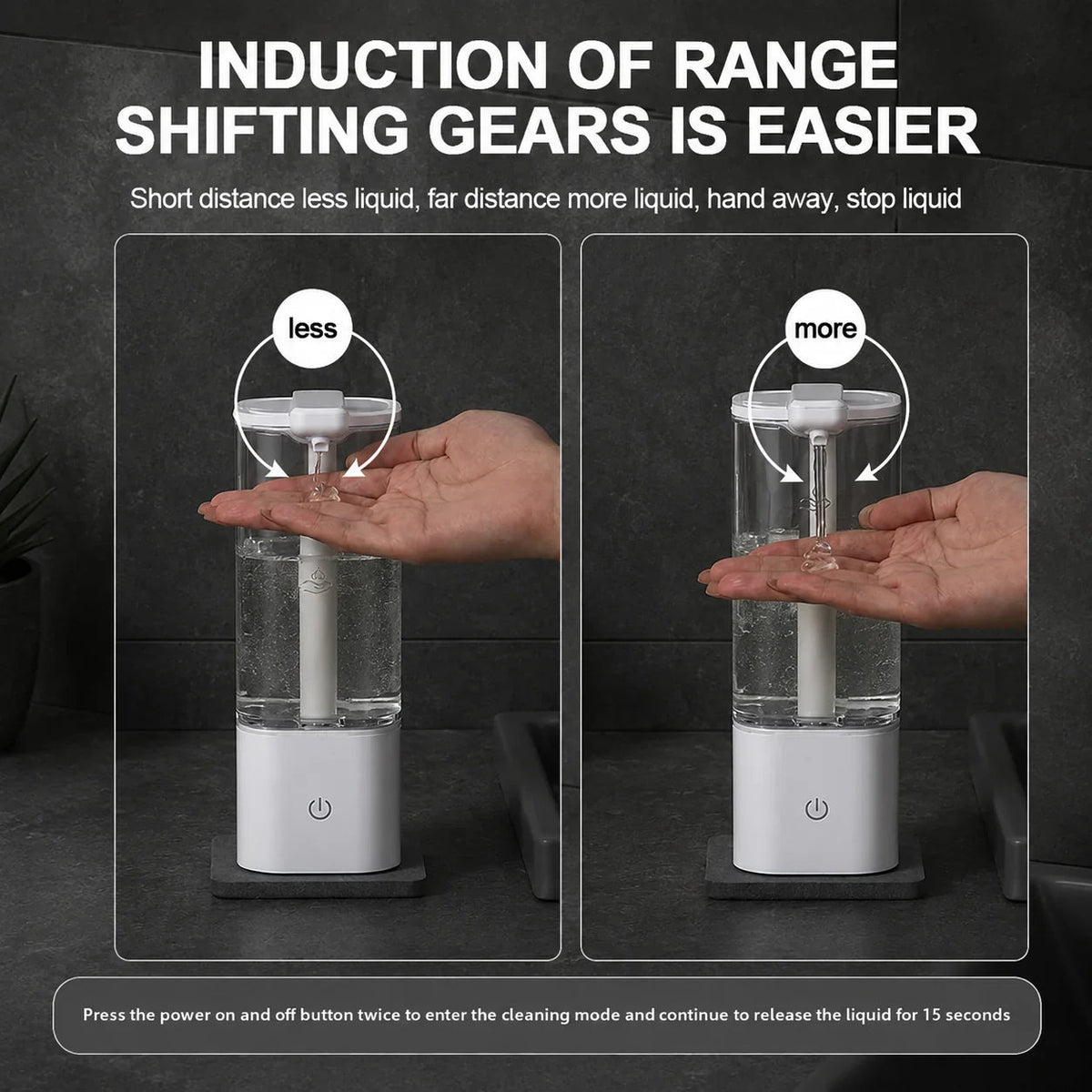 Trek Automatic Soap Dispenser | Touchless, Sensor-Activated, Kitchen & Bathroom Use - Hartwella