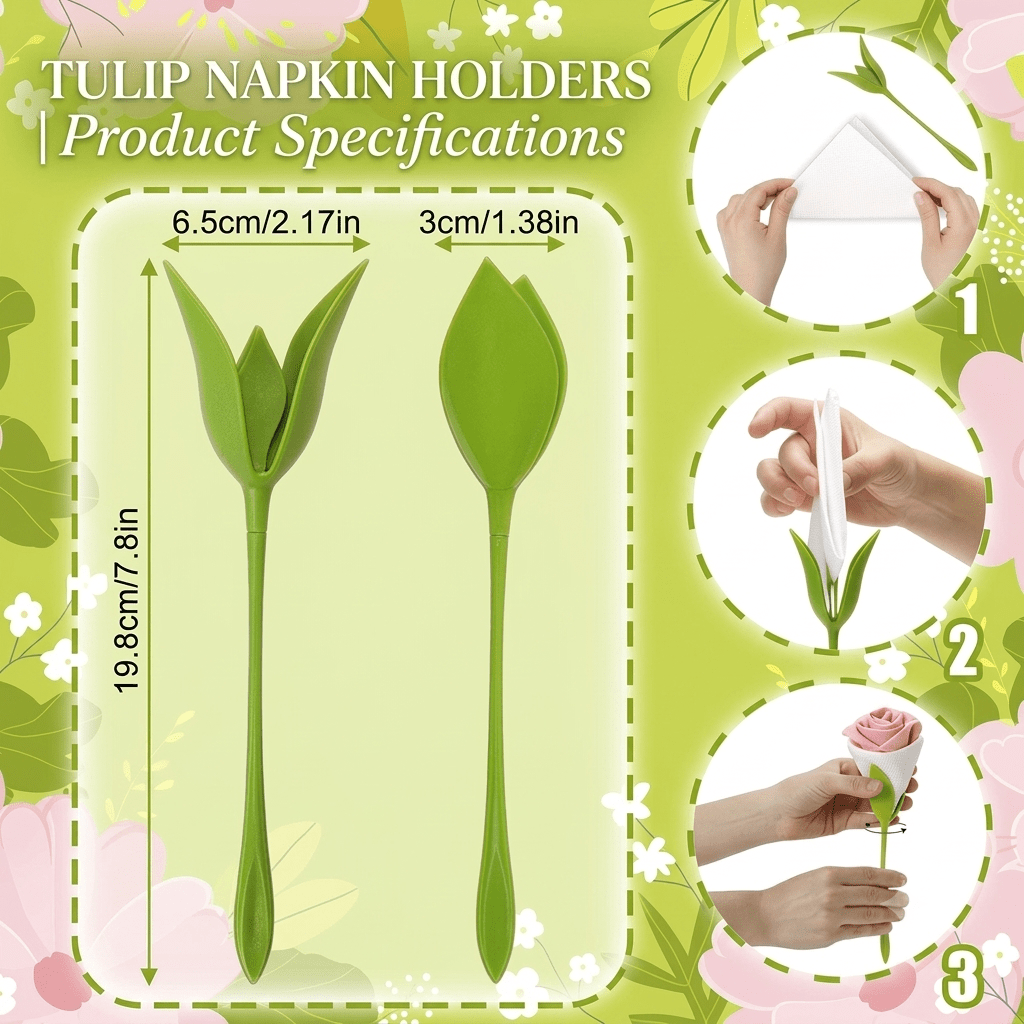 Tulip Napkin Holder | Elegant Flower Design - Hartwella