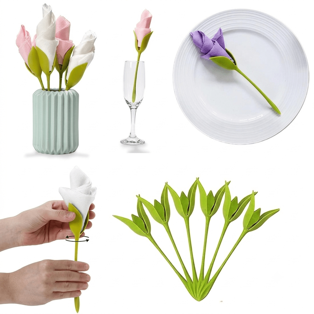 Tulip Napkin Holder | Elegant Flower Design - Hartwella