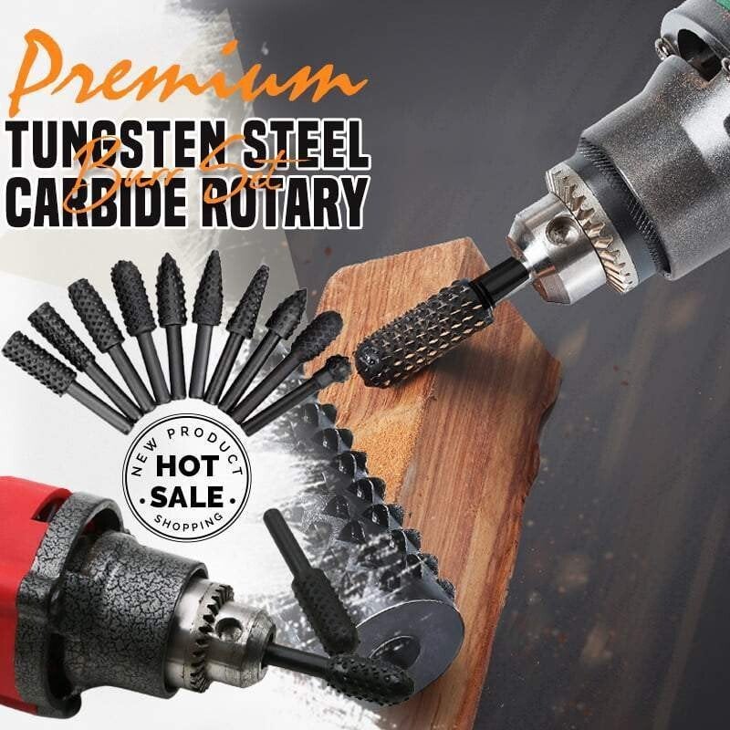 Tungsten Steel Carbide Rotary Burr Set | Durable and Versatile - Hartwella