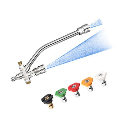 Turbo Car Washer Nozzle | 2 - in - 1 High - Pressure Sprayer with Five Power Wash Nozzles - Hartwella