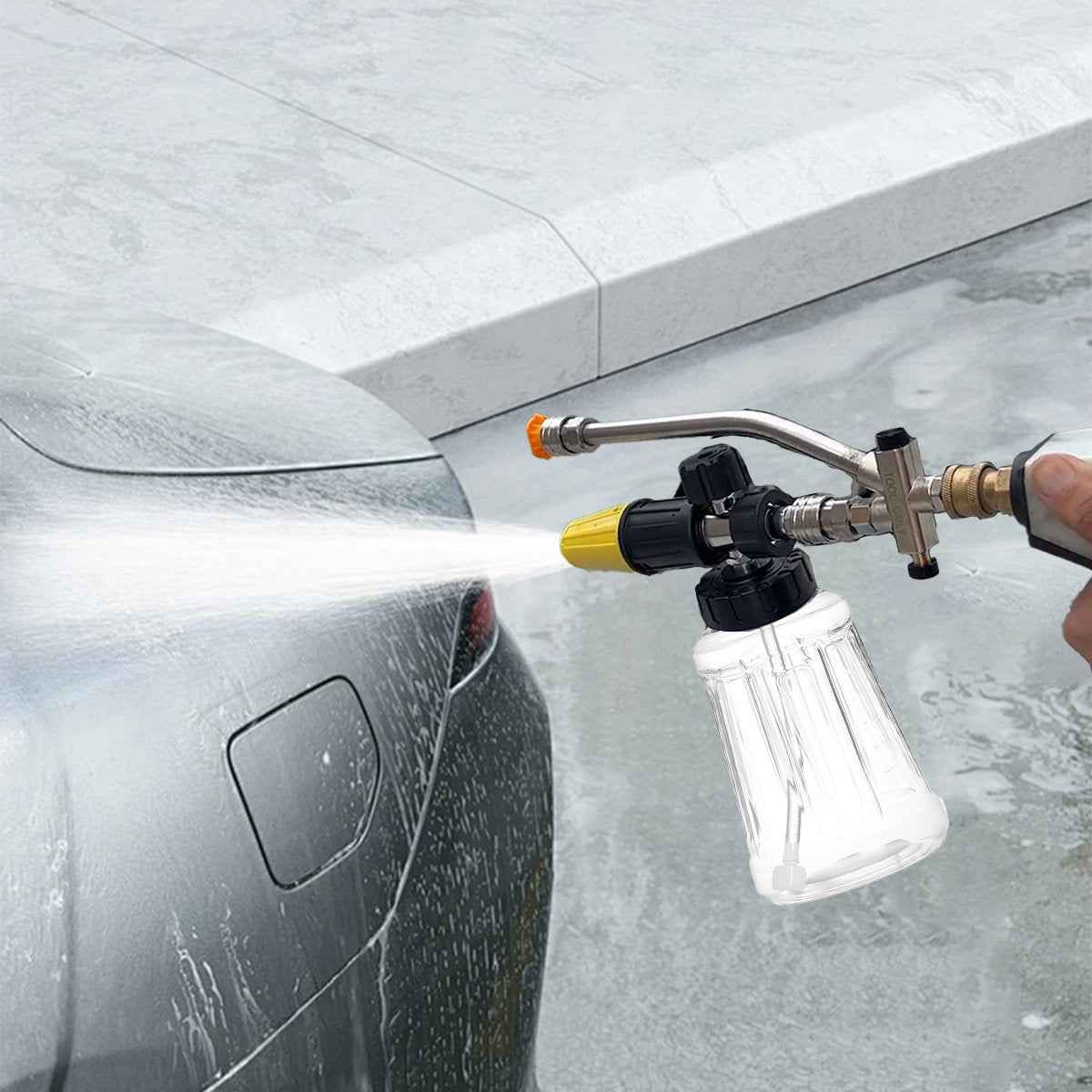 Turbo Car Washer Nozzle | 2 - in - 1 High - Pressure Sprayer with Five Power Wash Nozzles - Hartwella