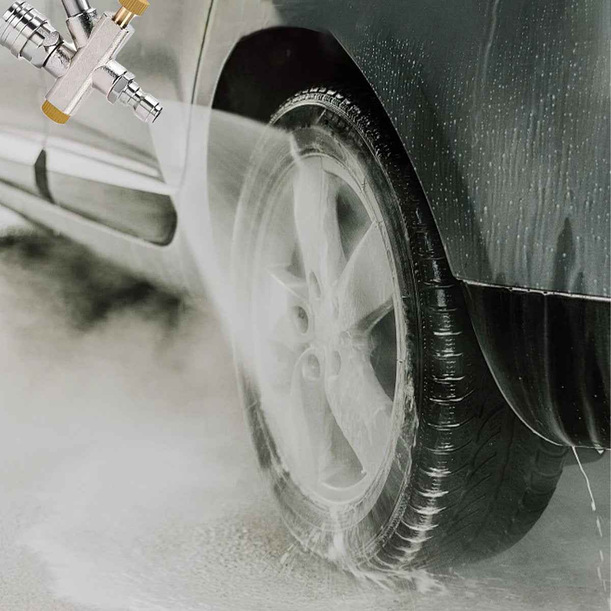Turbo Car Washer Nozzle | 2 - in - 1 High - Pressure Sprayer with Five Power Wash Nozzles - Hartwella