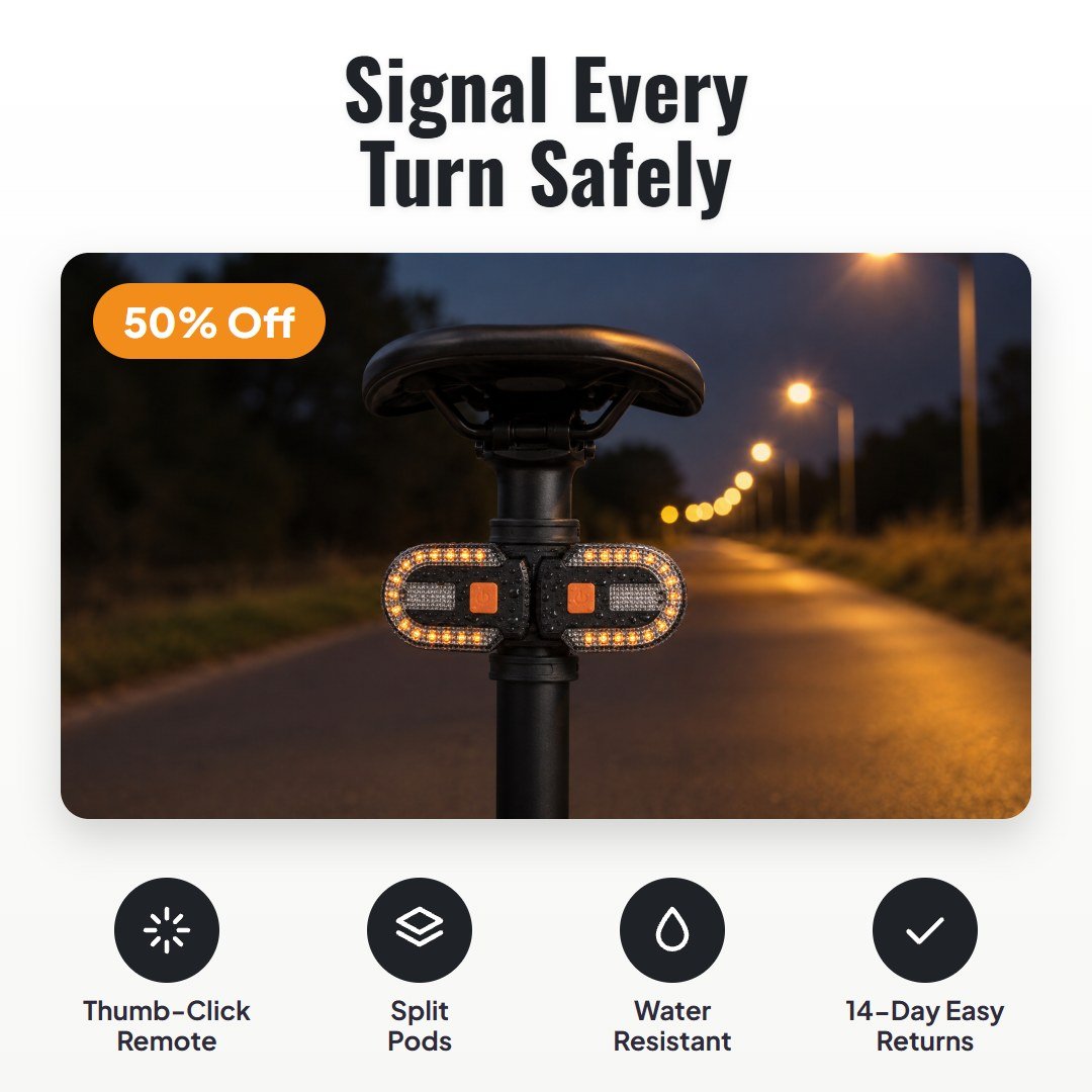 Turna™ USB Rechargeable Bike Turn Signal Tail Light - Hartwella