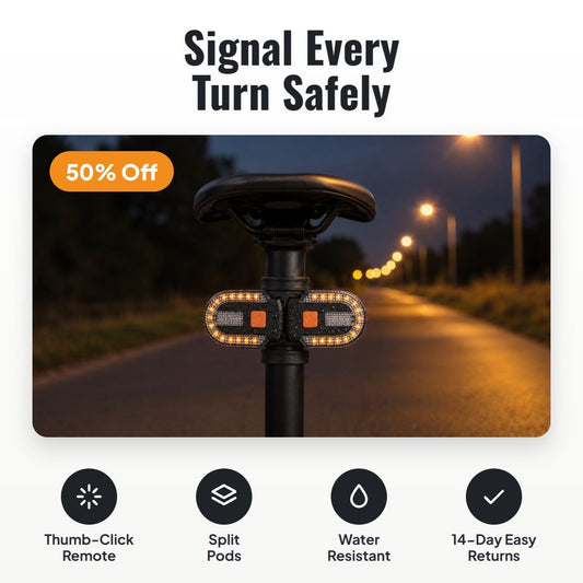 Turna™ USB Rechargeable Bike Turn Signal Tail Light - Hartwella