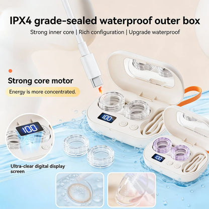 Ulysses Contact Lens Cleaner | Ultrasonic Rechargeable with Mirror - Hartwella