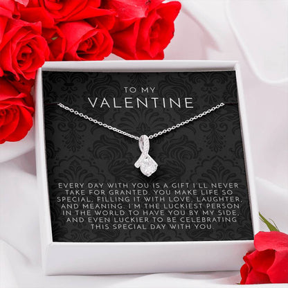 Valentine's Ribbon Necklace | Waterproof, Tarnish-Free - Hartwella
