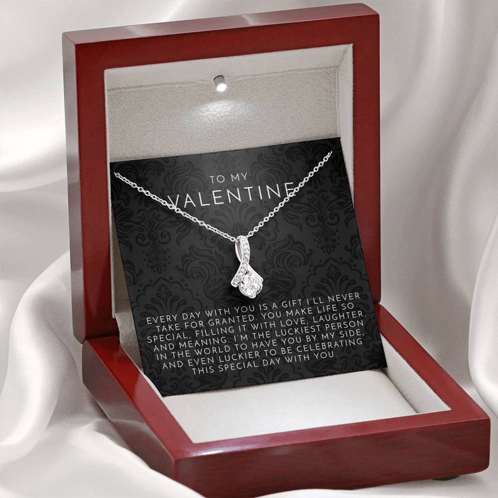 Valentine's Ribbon Necklace | Waterproof, Tarnish-Free - Hartwella