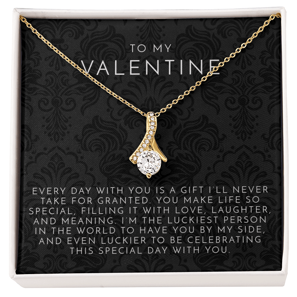 Valentine's Ribbon Necklace | Waterproof, Tarnish-Free - Hartwella