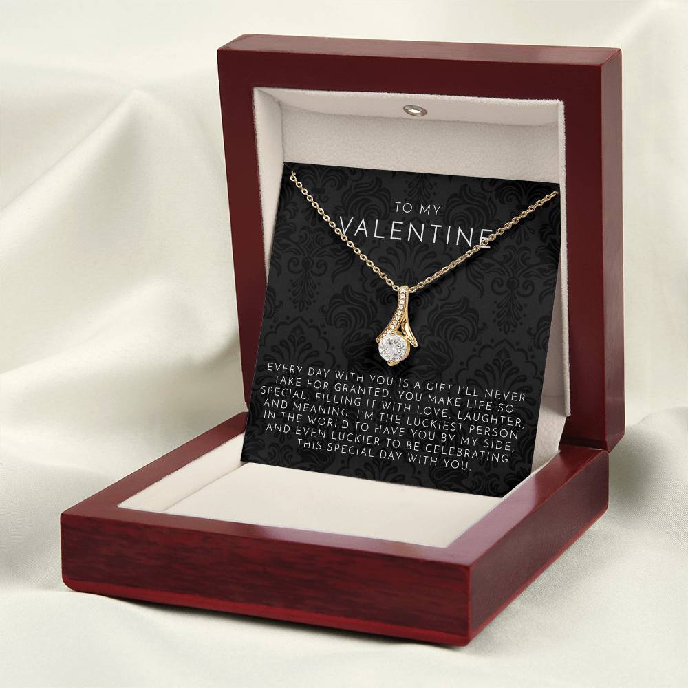Valentine's Ribbon Necklace | Waterproof, Tarnish-Free - Hartwella