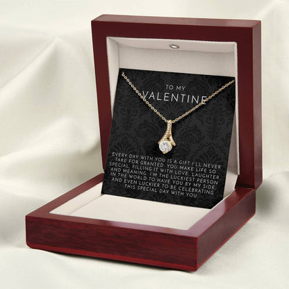 Valentine's Ribbon Necklace | Waterproof, Tarnish-Free - Hartwella