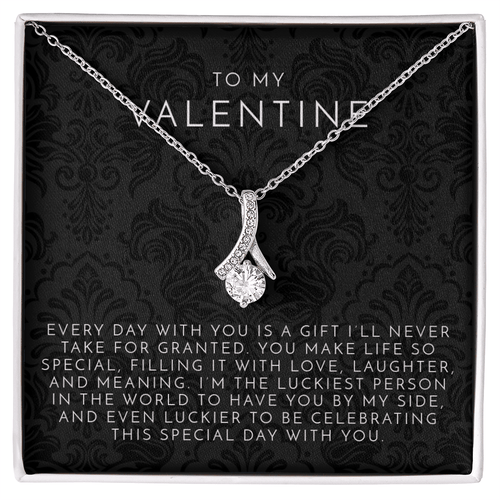 Valentine's Ribbon Necklace | Waterproof, Tarnish-Free - Hartwella